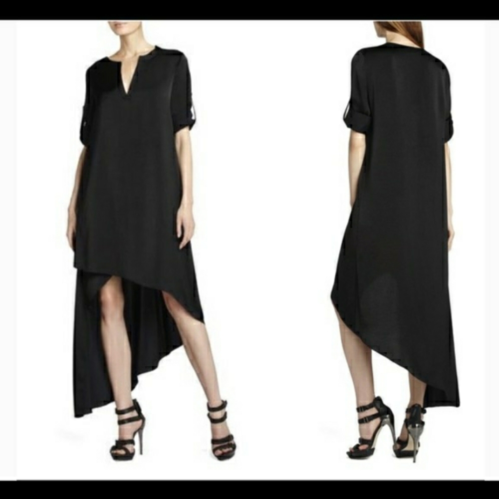 BCBGMAXAZRIA Eddie Black Asymmetrical Dress - Picture 3 of 16
